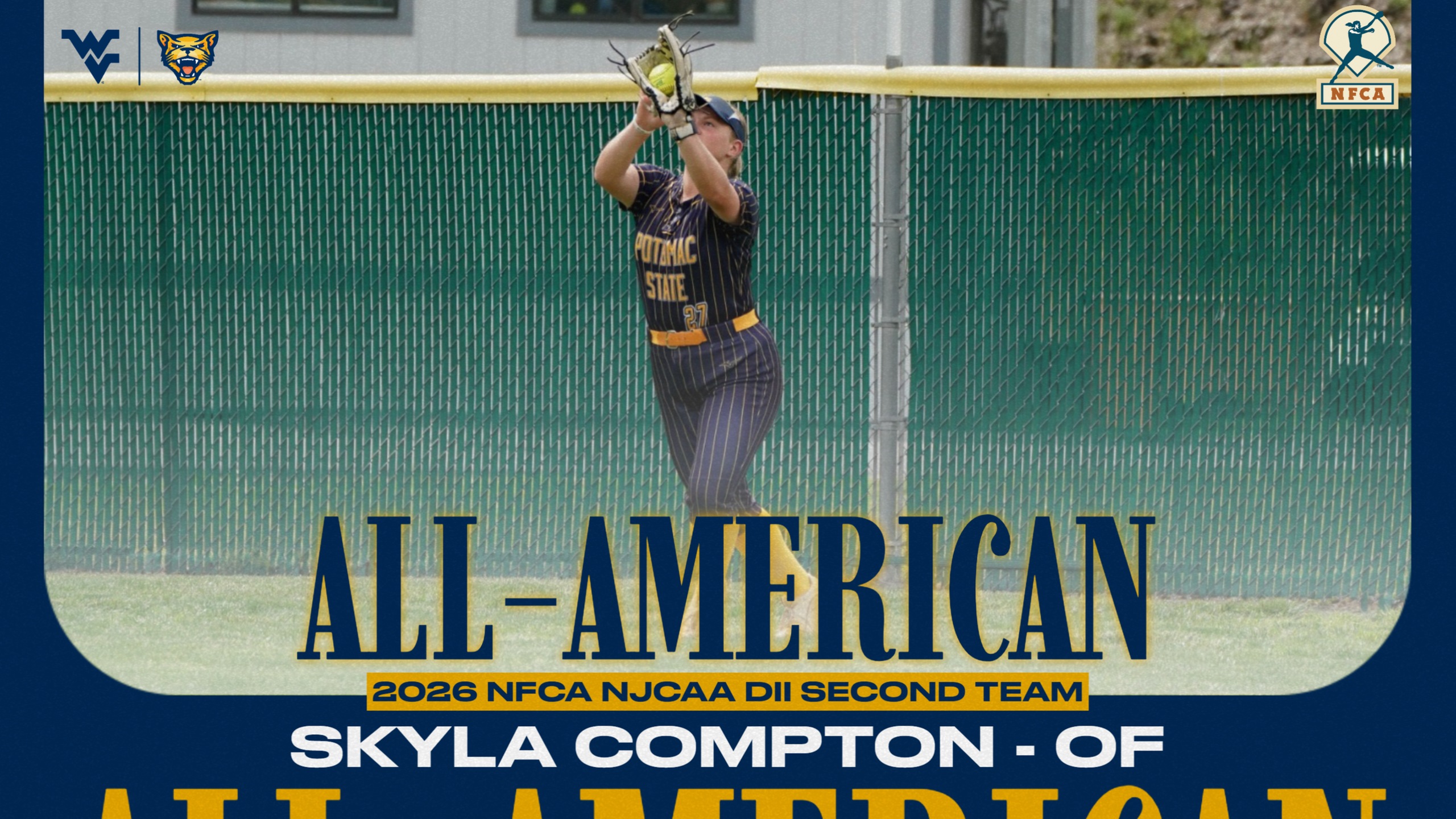 Compton Earns NFCA All-America Honors for Second Consecutive Season